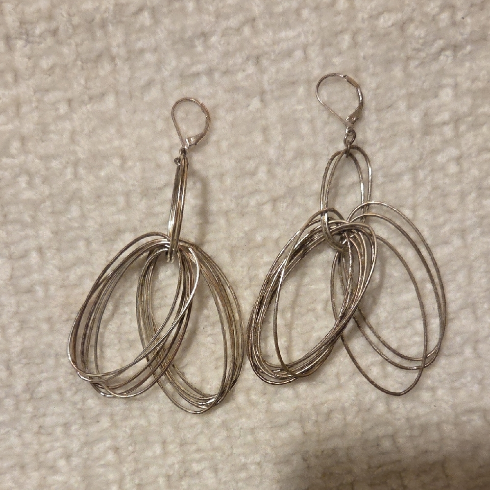 Handmade Silver Hoop Earrings